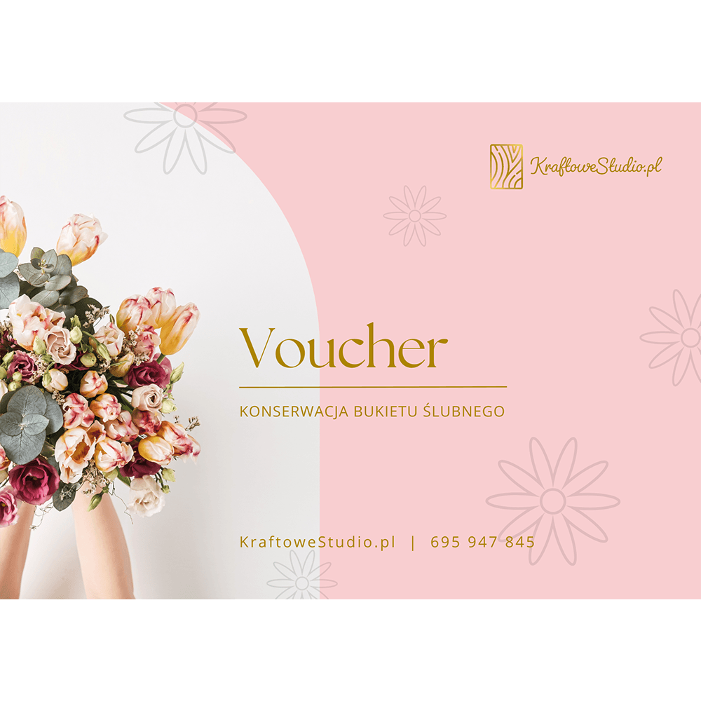 Voucher na konserwację bukietu ślubnego